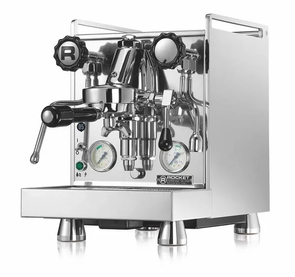 ROCKET Mozzafiato Cronometro V PID Siebträger Espresso Maschine Anthrazit, 2-Kreis, E61 Brühgruppe, ECO MODE, 1200W, 280x390x420 mm