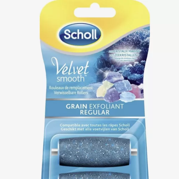 Scholl Velvet Smooth Marine Minerals Voetvijl Nachfüllung Stark - 2 Stück für glatte Füße & effektive Hornhautentfernung