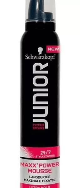 Schwarzkopf Junior Power Styling Maxx Hairspray 250 ml - Sneldrogend, Plakt Niet, Gemakkelijk Uit Te Borstelen, Maximaal Verstevigen