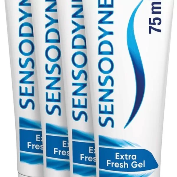 Sensodyne Extra Fresh Gel Tandpasta voor Gevoelige Tanden - 4 x 75 ml - Langdurig Fris & Bescherming tegen Cariës