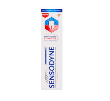 Sensodyne Gevoeligheid & Tandvlees Tandpasta 75 ML - Bescherming voor Gevoelige Tanden & Verbetering Tandvlees, Frisse Muntsmaak, Fluoride