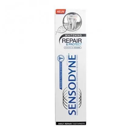 Sensodyne Repair & Protect Whitening Tandpasta 75ml - Vermindert Gevoeligheid, Versterkt Tanden, Frisse Mintsmaak, Milde Whitening