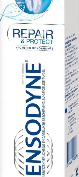 Sensodyne Repair & Protect Whitening Tandpasta - Herstelt Gevoelige Tanden, Frisse Mintsmaak, Beschermt met Novamin, 75ml