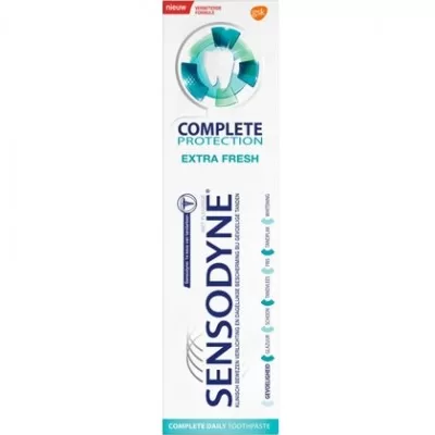 Sensodyne Tandpasta Complete Protection Extra Fresh - Stannous Fluoride voor Gevoelige Tanden, Frisse Adem & Schoon Gevoel, 75ml