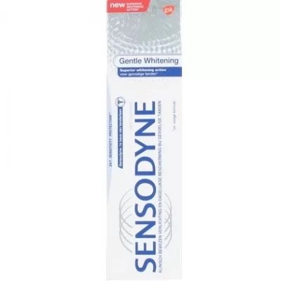 Sensodyne Tandpasta Gentle Whitening voor Gevoelige Tanden – Herstelt Natuurlijke Witte Kleur, Verwijdert Vlekken, Fris & Schoon Gevoel