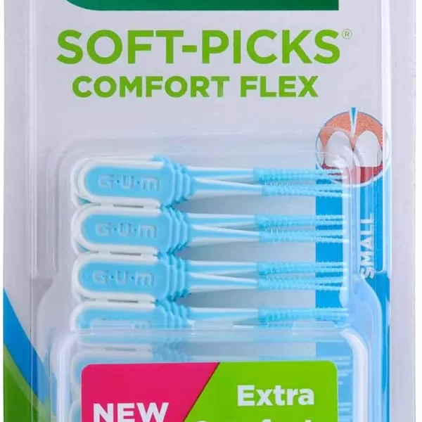 Soft-Picks Comfort Flex Small - 40 Rubberen Tandenreinigers - Conische Vorm, Flexibele Zone, Hygiënisch Opbergdoosje, Latexvrij