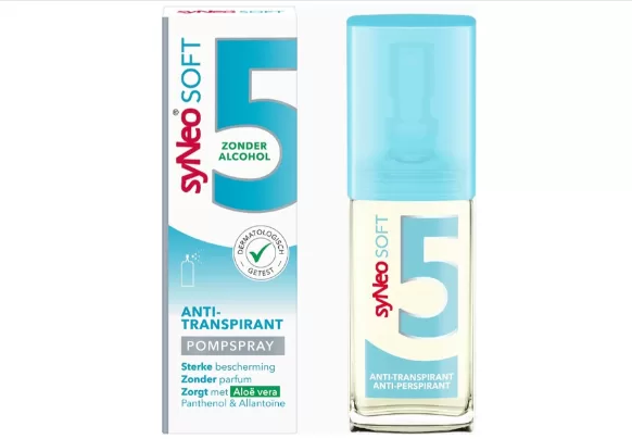 SyNeo 5 Pompspray SOFT - Aloë Vera Deodorant Spray 30 ML - Parfumvrij, Alcoholvrij, Vegan, 5 Dagen Bescherming, Voor Huidirritatie