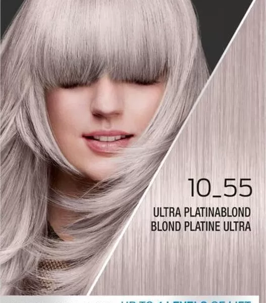 Syoss Haarverf 10-55 Ultra Platinum Blond - 3x Set, Oplichtende Formule, Anti-Geel Effect, 70% Minder Haarbreuk, Salonkwaliteit, Keratine