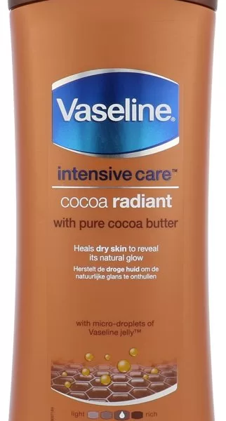 Vaseline Bodylotion Cocoa 400 ml – Diehydraterende Cacaoboter für strahlende Haut, 3-fach Pflege, egale Haut, natuurlijke glans