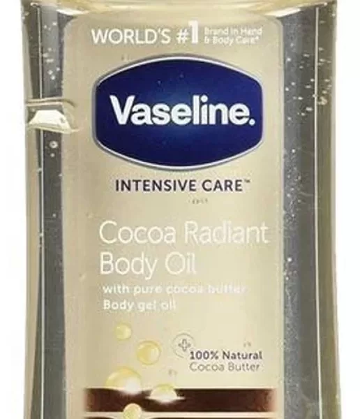 Vaseline Cocoa Radiant Body Gel Oil - 200 ml - Verrijkt met Pure Cacao Boter - Hydrateert & Voedt - Geschikt voor Droge Huid