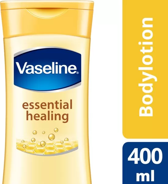 Vaseline Essential Healing Bodylotion 400ML - Diepe Hydratatie, Herstelt Droge Huid tot 3 Weken, Verstevigt & Verbetert Huidgezondheid