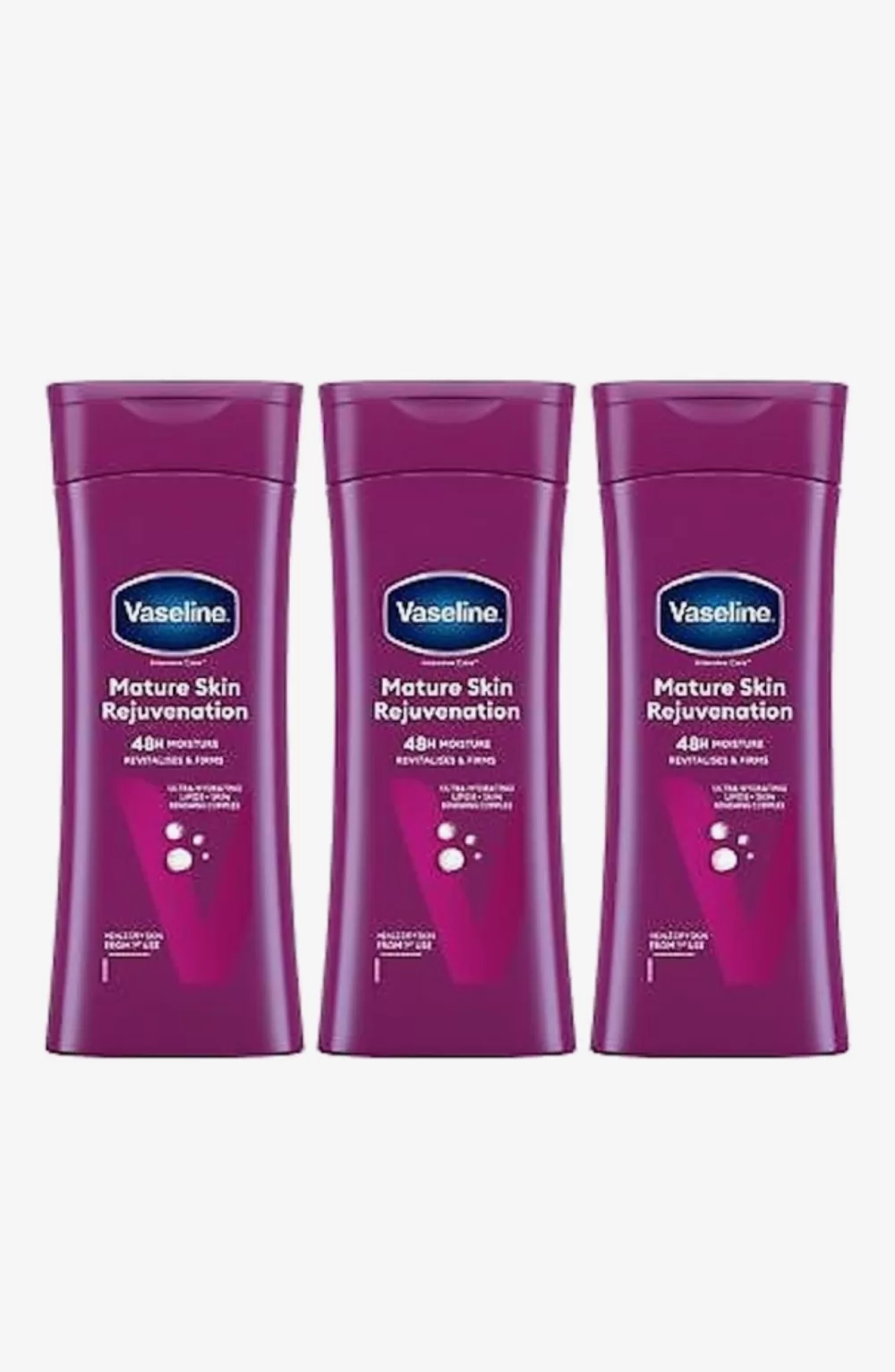 Vaseline Lotion Mature Skin - 3x400ml Voordeelverpakking - Intensief Voedend, Langdurige Hydratatie met Glycerine en Jelly Microdruppels