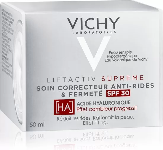 Vichy Liftactiv Supreme Dagcrème SPF30 - Anti-Rimpel Versteviging voor Elk Huidtype - 50ml, Hydrateert & Beschermt tegen UV-stralen