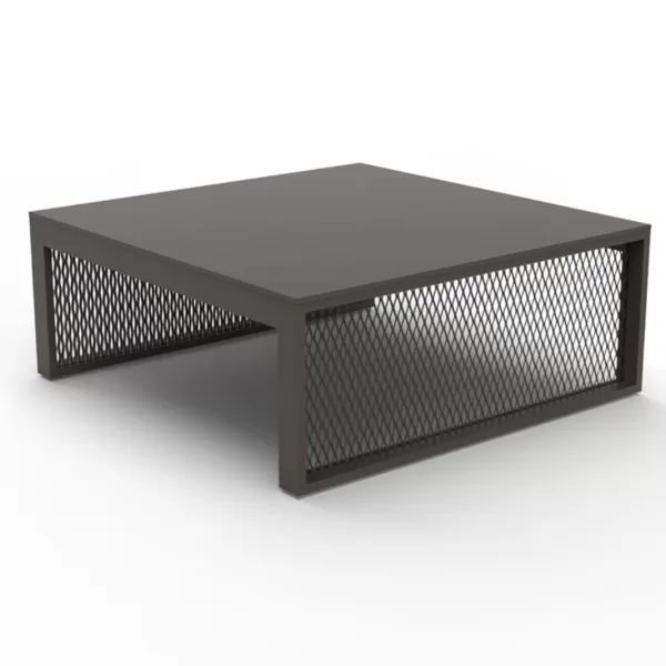 Vondom The Factory Couchtisch 100x100x40 cm Bronze - Moderner, wetterbeständiger Tisch für Innen & Außen, industrielles Design, langlebig & flexibel.