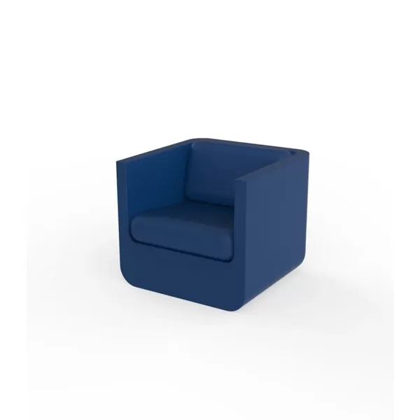 Vondom Ulm Loungesessel Marineblau | Ergonomisches Design, wetterfest, 100% recycelbar, für Innen- & Außenbereich, modernes Luxusmöbel