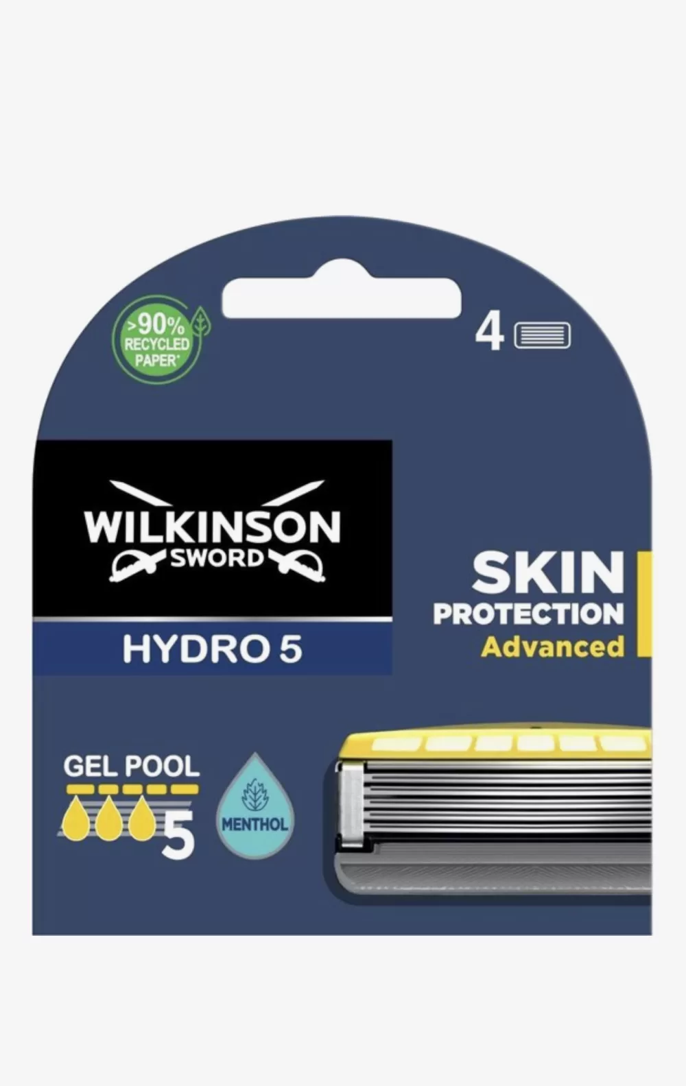 Wilkinson Hydro 5 Skin Protection Scheermesjes - 4 stuks, Schokabsorberend, 40% Minder Frictie, Fliptrimmer, Comfortabel Scheren