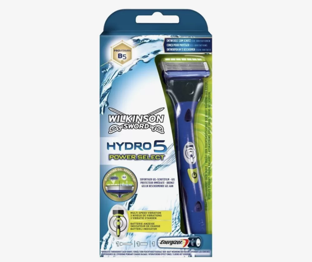 Wilkinson Sword Hydro 5 Power Select Razor mit Batterie – Aangedreven Scheerapparaat met 3 Vibratie-instellingen voor Comfort en Huidverzorging