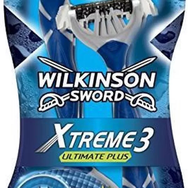 Wilkinson Sword Men Xtreme 3 Wegwerf-Rasierer - Ultimate Plus, 4 Stück, Flex-System, Aloe Vera, Shea Butter, Vitamin E für sanftes Rasieren