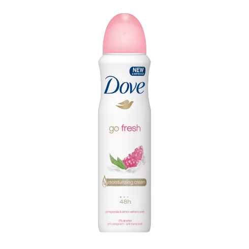 Dove Go Fresh Pomegranate Deodorant Spray 150ml - Bescherming & Verzorging voor Oksels met Fantastische Geur