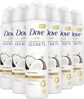 Dove Invisible Dry Deodorant 6x150ml – Anti-transpirant, 48 uur bescherming, Vitamine E, geen witte strepen, Voordeelverpakking