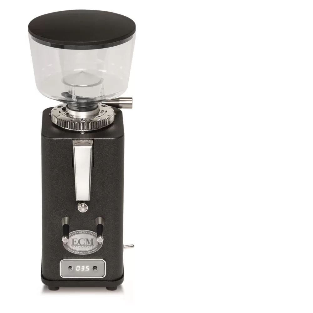 ECM S64 Automatik Kaffeemühle – Anthrazit, 64mm Scheibenmahlwerk, Timer, Made in Germany – Perfekt für Espresso-Liebhaber