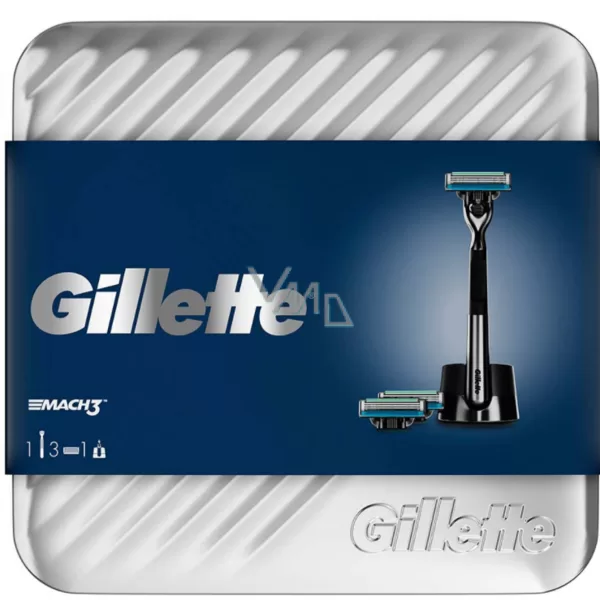 Gillette Mach3 Combi Deal: Scheersysteem + 17 Scheermesjes + 200ml Sensitieve Huid Scheergel - Glad Scheren, Minder Irritatie