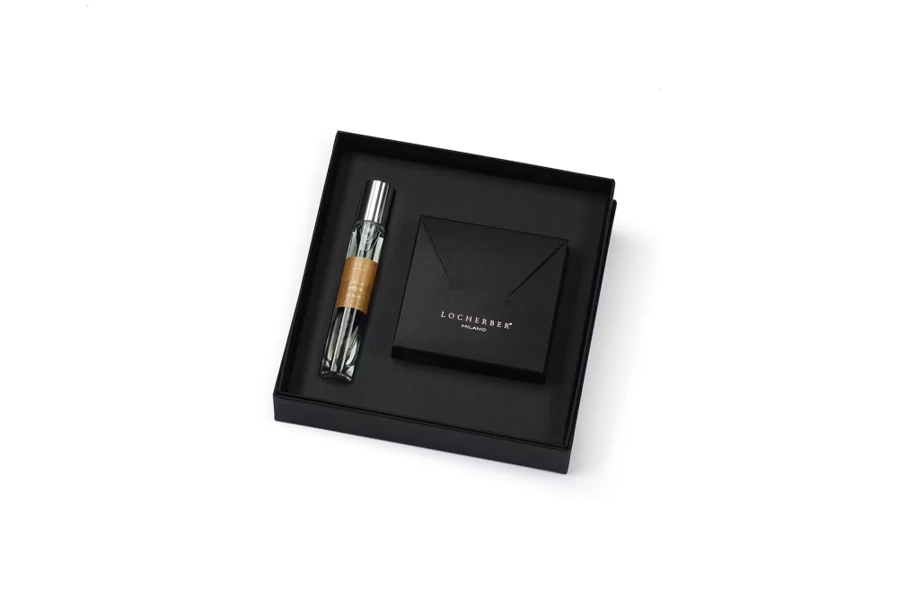 Locherber Milano Agathi's Amber Geschenkset | Skyline Collection | Duftsachet & 10ml Raumspray | Edler Raumduft mit Bernstein & Vanille