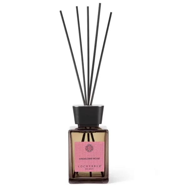 Locherber Milano Madeleine Rose Diffuser 500ml | Mood Collection | Floraler & fruchtiger Raumduft mit Damaszener Rose, Moschus & Vanille