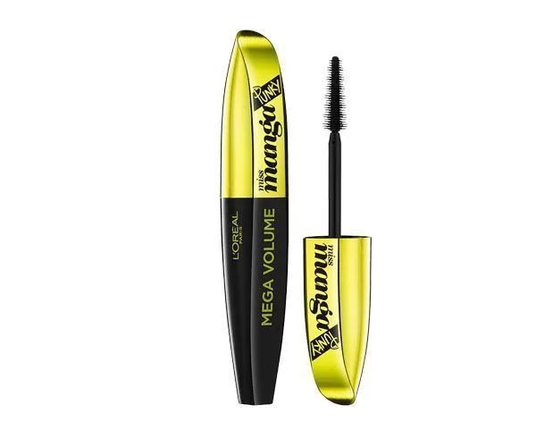 L'Oreal Mega Volume Miss Manga Punky Mascara - Intensives Schwarz für dramatischen Wimpernaufschlag, voluminöse und langanhaltende Wirkung