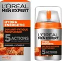 L'Oréal Men Expert Hydra Energetic Dagcrème 50ml - 24 uur hydratatie, voor een frisse, sterke huid - ideaal voor mannen 20-40 jaar