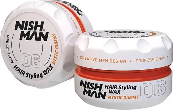 Nish Man Hair Wax 06 Mystic Gummy - Glanz, flexibele hold & verzorging voor alle haartypes, zonder residu - 100ml