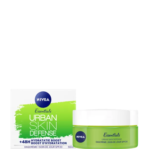 NIVEA Essentials Urban Skin Detox 50ml – +48H Hydratatie Boost, Antioxidant, Bio Groene Thee Extract & Hyaluronzuur für strahlende Haut