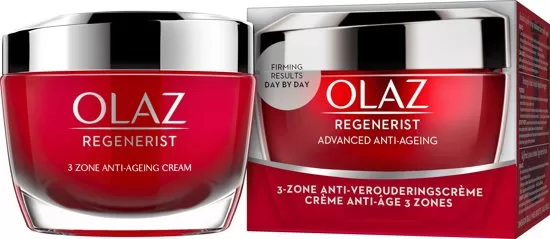 Olaz Regenerist 3-Zone Anti-Ageing Dagcrème - Verstevigende Hydraterende Crème met Hyaluronzuur & Peptides voor Huidverjonging