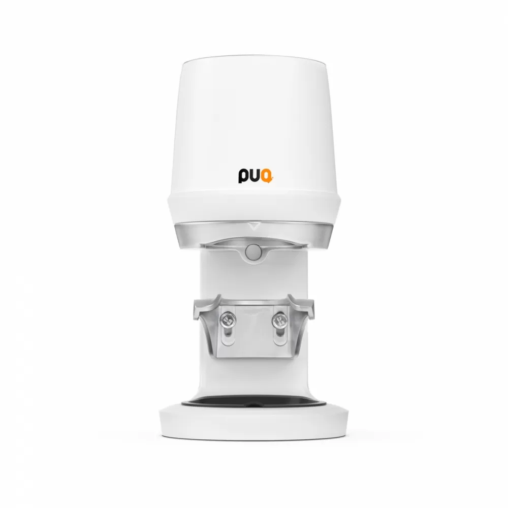 Puqpress Q2 Gen. 5 Tamper 58mm - Automatischer Gastro-Tamper, Schwarz, variabler Druck 5-30kg, höhenverstellbar, schnell zu reinigen.