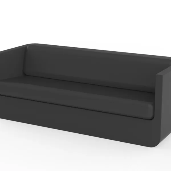 Vondom Ulm Designer Sofa Anthrazit | Wetterfest, Ergonomisch, Recycelbar | Modernes Polyethylenharz für Innen- und Außenbereich