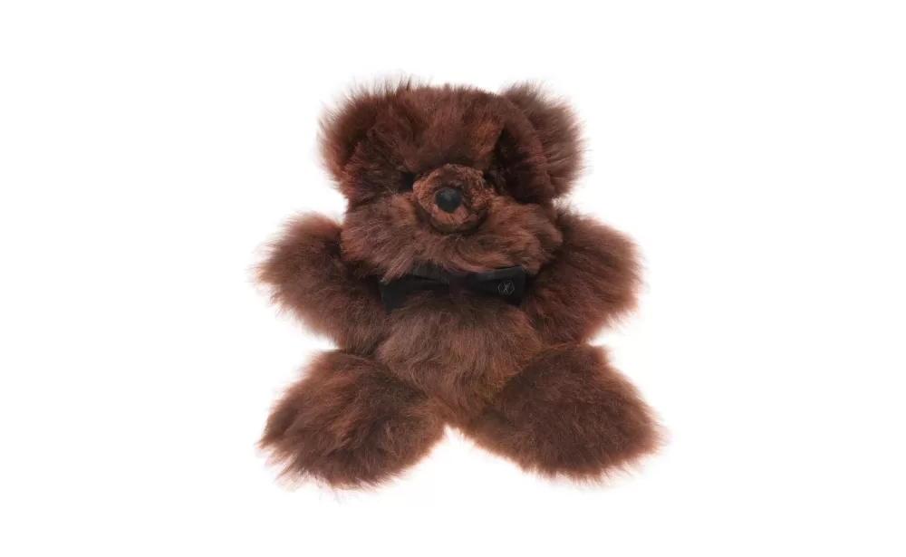 WEICH Couture Alpaca Teddy Pelu | Kuscheliger Braun Teddy aus Royal Alpaka | Groß, weich, hypoallergen, edel verpackt | Für Kinder ab 3 Jahren