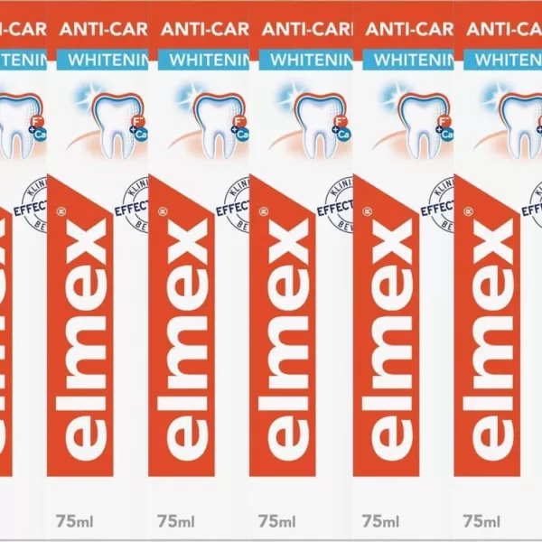 6x Elmex Anti-Cariës Gentle White Tandpasta 75ml – Natuurlijk Whitening, Gaatjesbestrijding & Glazuurherstel – Voordelige Aanbieding!