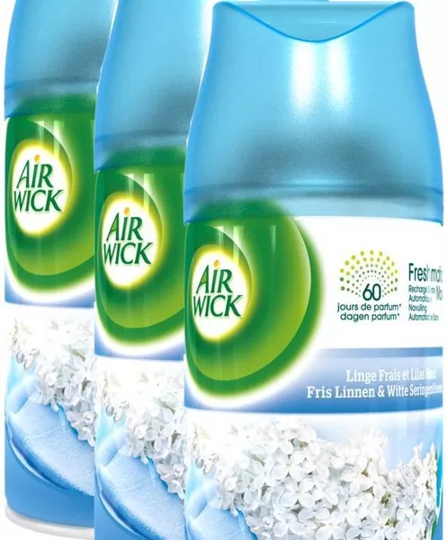 Air Wick Freshmatic Max Navulling Cool Linnen – 6x250ml automatische luchtverfrisser met geur sensor voor frisse en aangename geur