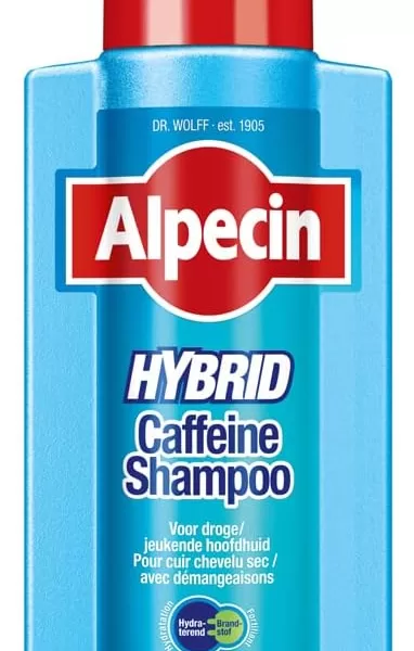 Alpecin Hybrid Shampoo 250ml - Natuurlijke shampoo voor gevoelige hoofdhuid, vermindert jeuk, voorkomt haaruitval, hydrateert en kalmeert.