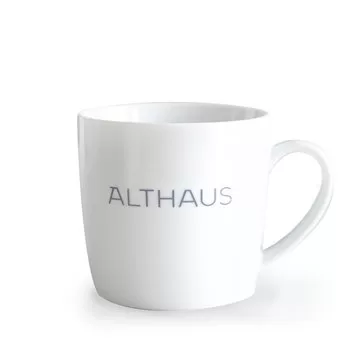 Althaus Großer Becher 0,3L aus Porzellan, Weiß – Eleganter Kaffeebecher für Tee & Kaffee, hochwertig & stilvoll, ideal für jede Tischdekoration