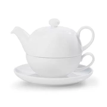 Althaus Tea for One Set – ROBUST Porzellan, Teekanne 0,4L, Tasse 0,2L, Untertasse – langlebiges, stilvolles Teezubehör für jeden Anlass