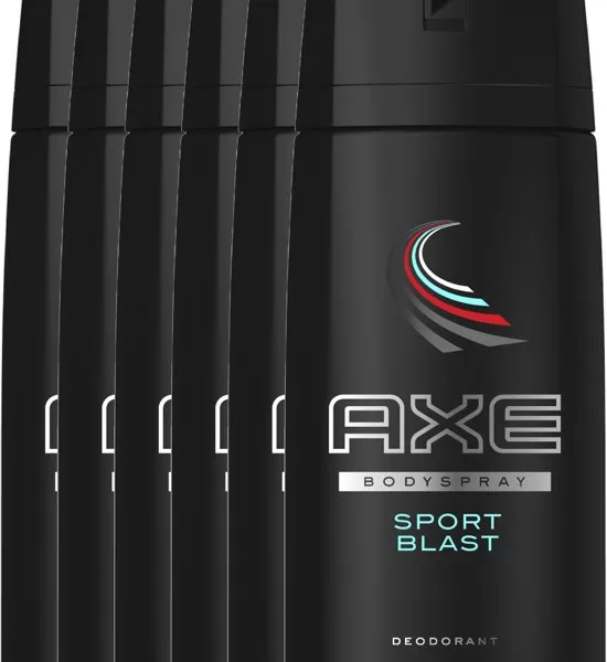 Axe Deodorant Sport Blast, 6x150ml – Frischer Duft für Sportler, Langanhaltender Schutz, 6er Pack, Männerpflege, Körperpflege