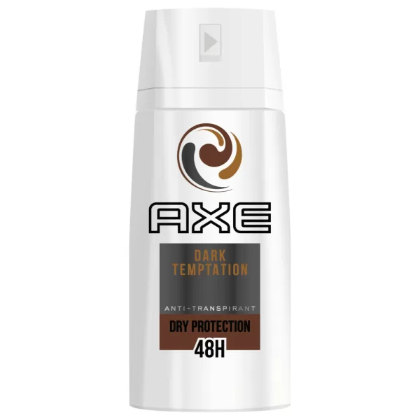 Axe Deospray Dark Temptation – 3x150ml, 48h Anti-Transpirant, onweerstaanbare chocoladegeur met vanille, voor een frisse en droge huid