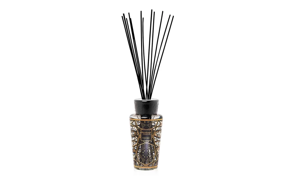 Baobab Arabian Nights Diffuser 500 ml - Raumduft mit Safran, Oud & Weihrauch, dekorativer Glasflakon, geschenkt mit Tasche