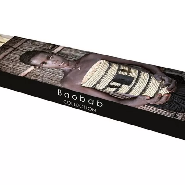 Baobab Streichhölzer "Mikea Warrior" - 22 cm lange Anzündhilfen in dekorativer Schachtel mit Stammesfotografie - Exklusive Kollektion