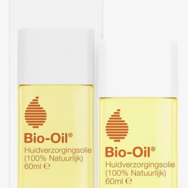 Bio Oil Huidverzorgingsolie 100% Natuurlijk - 60 ml, Vegan, Dierproefvrij, Vermindert Littekens & Huidstriemen, Vrij van Parfum & Palmolie