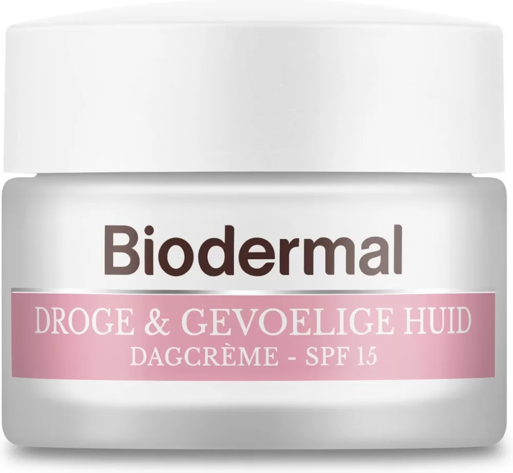 Biodermal Dagcrème voor Droge & Gevoelige Huid - 50ml - Hydrateert, Herstelt & Beschermt - Milde Formule voor Intense Voeding