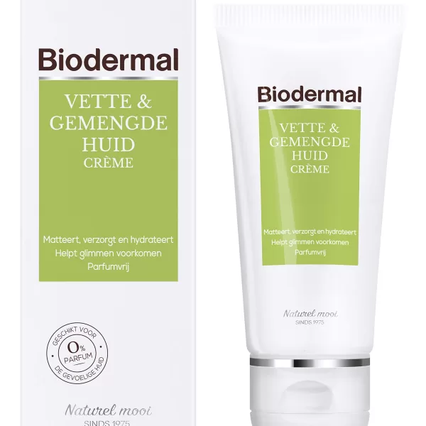 Biodermal Dagcreme voor Vette & Gemengde Huid – 50ml – Matteert, Reguleert Talgproductie, Hydrateert – Dermatologisch Getest