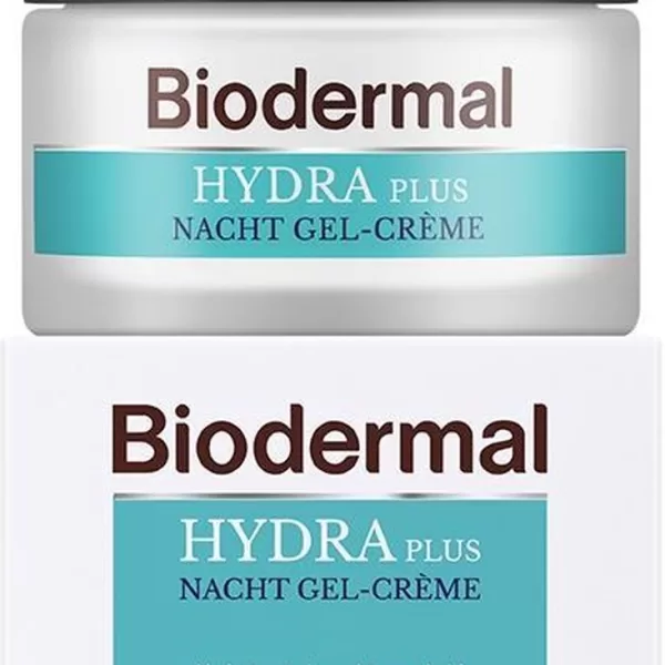 Biodermal Hydra Plus Nachtcrème Gel 50ml - Intensieve Hydratatie voor Vochtarme Huid - Herstelt en Verzacht - Dermatologisch Getest