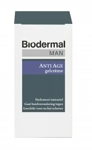 Biodermal Man Anti-Age Gelcrème 50 ml – 2-in-1 Dagcrème voor Huidversteviging, Hydratatie & Rimpelbestrijding, Dermatologisch Getest